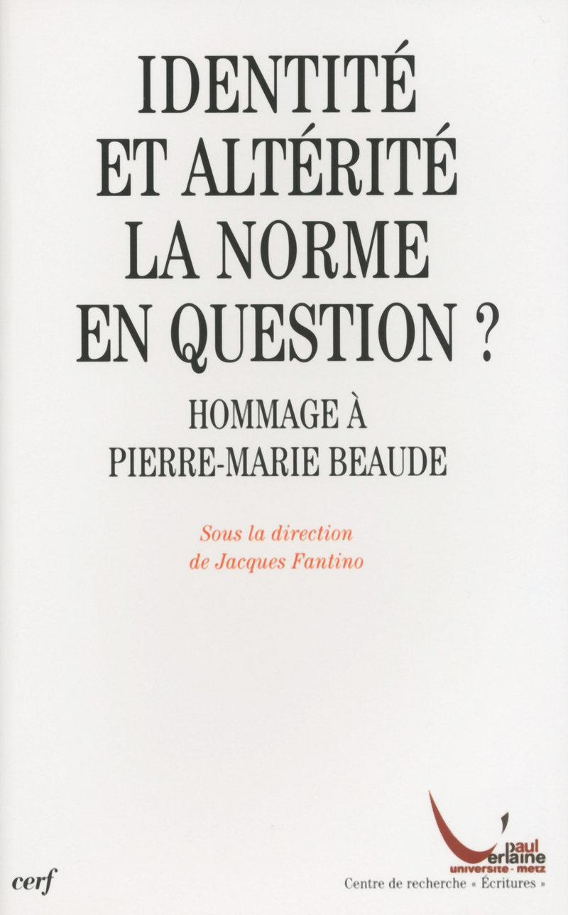 Identité et altérité : La norme en question ? (9782204090834-front-cover)