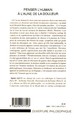 Penser l'humain à l'aune de la douleur, Philosophie, histoire, médecine 1845-1945 (9782296077553-back-cover)