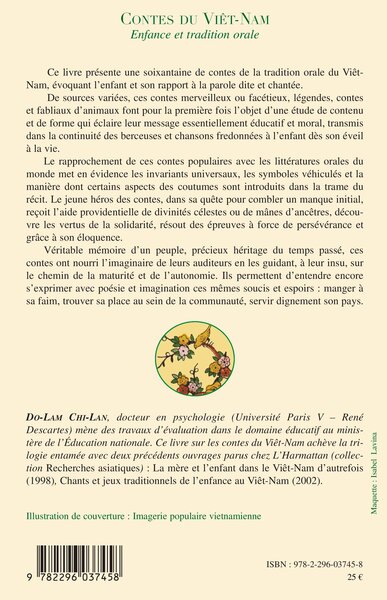 Contes du Viêt-Nam, Enfance et tradition orale (9782296037458-back-cover)