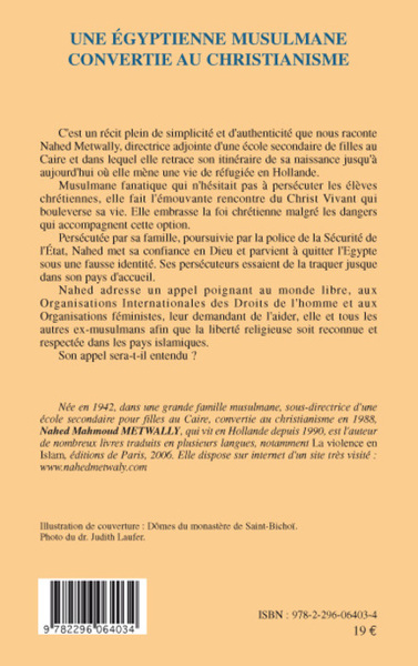 Une égyptienne musulmane convertie au christianisme (9782296064034-back-cover)