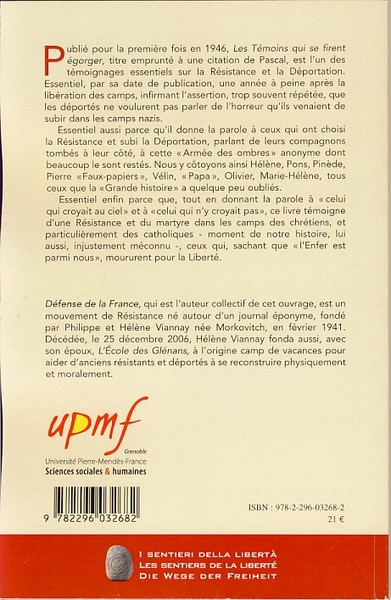 Les témoins qui se firent égorger (9782296032682-back-cover)