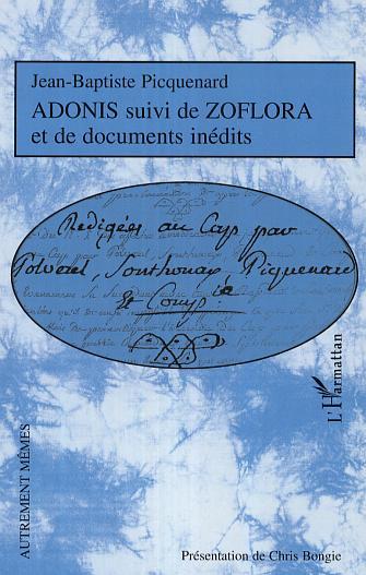 ADONIS, Suivi de ZOFLORA - Et de documents inédits (9782296009295-front-cover)