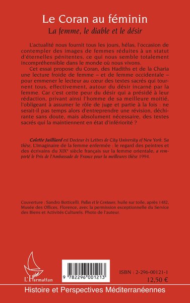 Le Coran au féminin, La femme, le diable et le désir (9782296001213-back-cover)