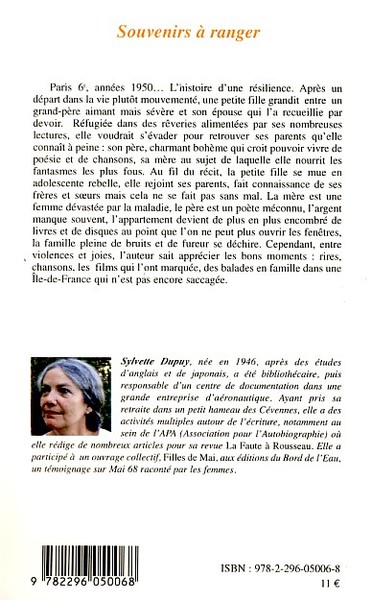 Souvenirs à ranger, Récit (9782296050068-back-cover)