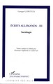 Ecrits allemands - III, Sociologie (9782296006072-front-cover)