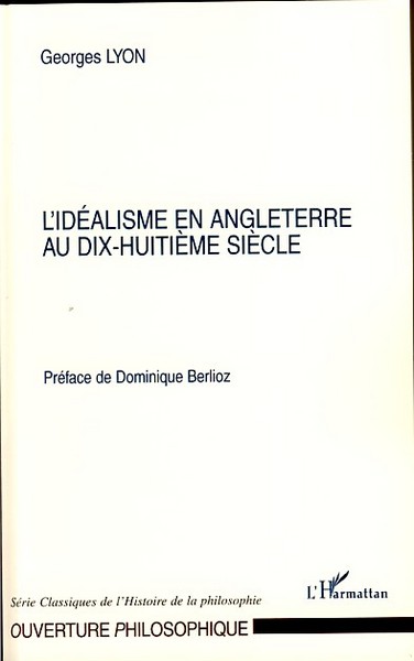 L'idéalisme en Angleterre au dix-huitième siècle (9782296037946-front-cover)