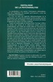 Ontologie de la psychanalyse (9782296070288-back-cover)