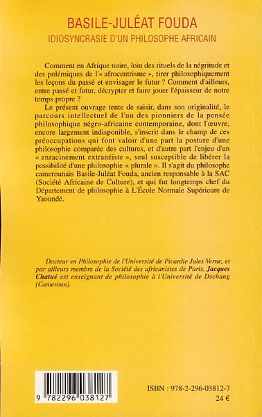 Basile-Juléat Fouda, Idiosyncrasie d'un philosophe africain (9782296038127-back-cover)