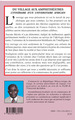 Du village aux amphithéâtres, L'itinéraire d'un universitaire africain (9782296080911-back-cover)