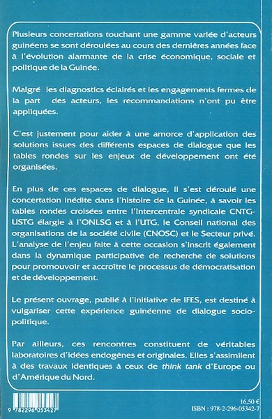 Dynamique participative pour l'émergence d'un état de droit en Afrique, Exemple de la Guinée (9782296053427-back-cover)