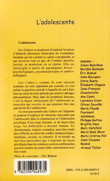 L'adolescente (9782296048935-back-cover)