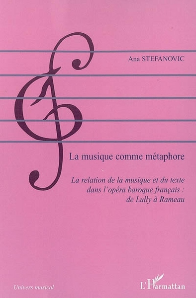 La musique comme métaphore, La relation de la musique et du texte dans l'opéra baroque français - De Lully à Rameau (9782296008014-front-cover)