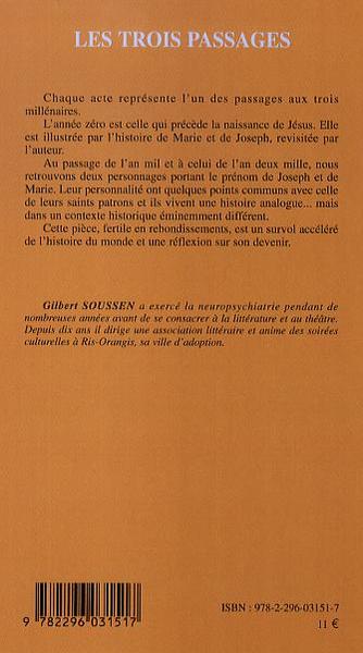 Les trois passages, Théâtre (9782296031517-back-cover)