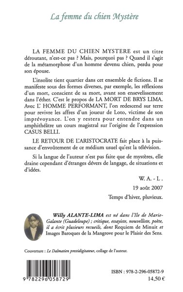 La femme du chien Mystère, Histoires fantasques (9782296058729-back-cover)