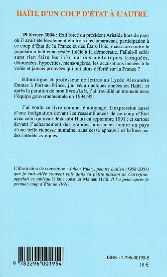 Haïti, d'un coup d'état à l'autre (9782296001954-back-cover)