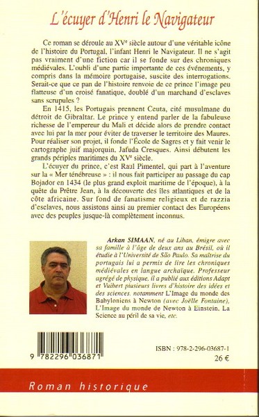 L'écuyer d'Henri le Navigateur (9782296036871-back-cover)