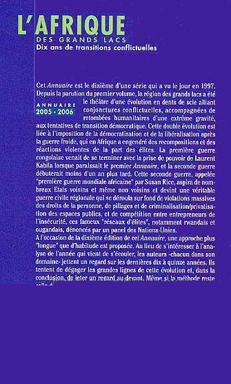 Annuaire 2005-2006, Dix ans de transitions conflictuelles (9782296008878-back-cover)