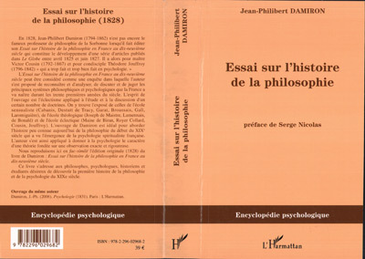 Essai sur l'histoire de la philosophie (9782296029682-front-cover)