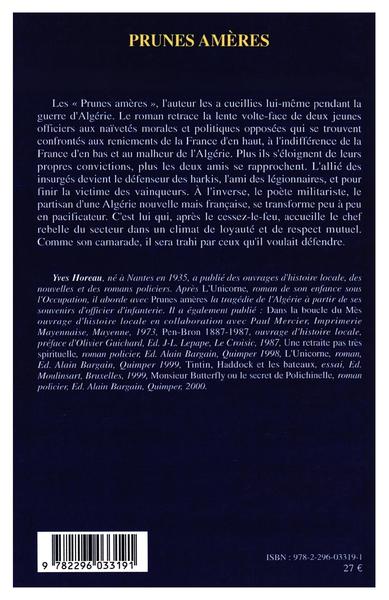 Prunes amères, Roman (9782296033191-back-cover)