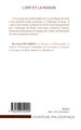 L'art et la raison, Ethique et esthétique chez Hegel (9782296050990-back-cover)