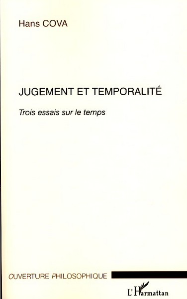 Jugement et temporalité, Trois essais sur le temps (9782296042759-front-cover)