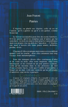 Patries (9782296098473-back-cover)