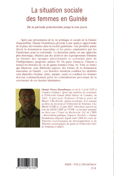 La situation sociale des femmes en Guinée, De la période précoloniale jusqu'à nos jours (9782296067660-back-cover)