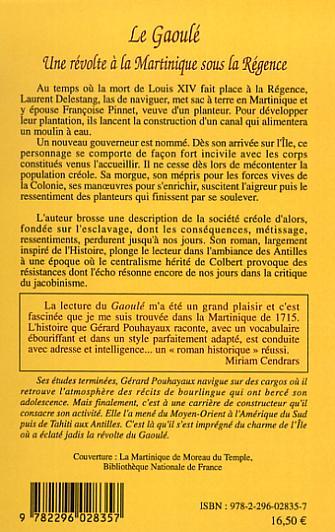 Le Gaoulé, Une révolte à la Martinique sous la Régence (9782296028357-back-cover)