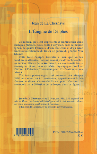 L'Enigme de Delphes, Roman (9782296074514-back-cover)