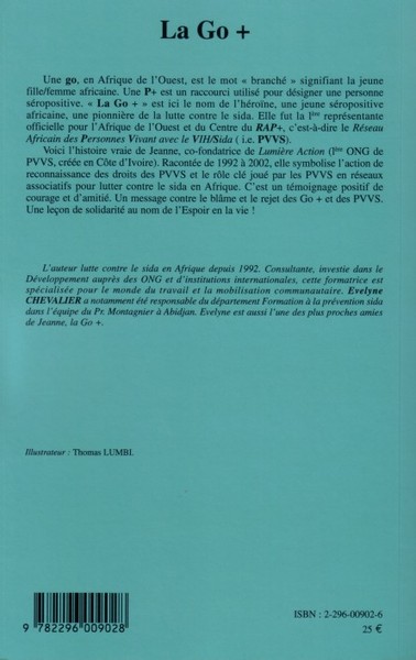 La Go +, Dix années de séropositivité d'une Africaine (9782296009028-back-cover)