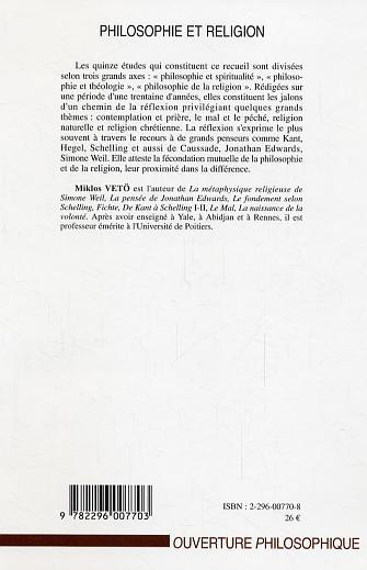 Philosophie et religion, Essais et études (9782296007703-back-cover)