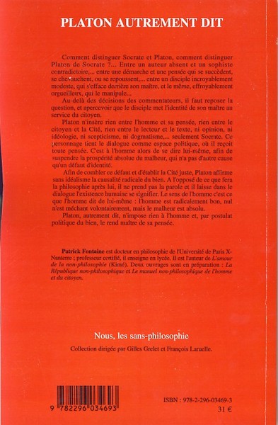 Platon autrement dit (9782296034693-back-cover)