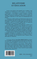 Relativisme et éducation (9782296064980-back-cover)