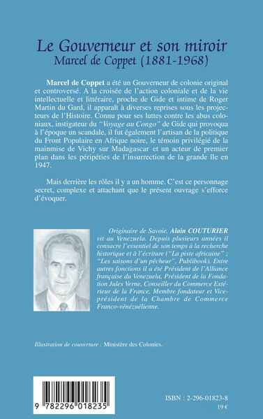 Le Gouverneur et son miroir, Marcel de Coppet (1881-1968) (9782296018235-back-cover)