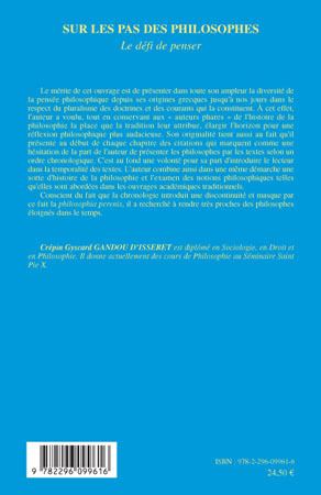 Sur les pas des philosophes, Le défi de penser (9782296099616-back-cover)