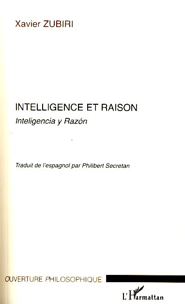 Intelligence et raison, Inteligencia y Razon (9782296066205-front-cover)