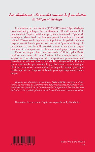 Les adaptations à l'écran des romans de Jane Austen, Esthétique et idéologie (9782296039018-back-cover)