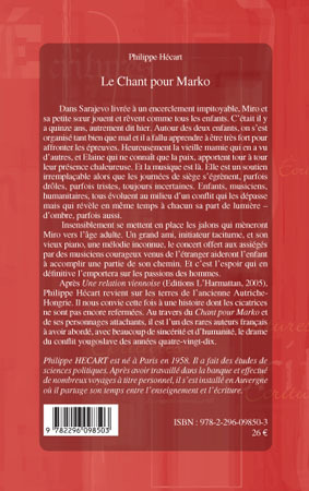 Le chant pour Marko (9782296098503-back-cover)