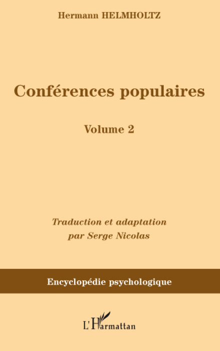 Conférences populaires, Volume 2 (9782296068926-front-cover)