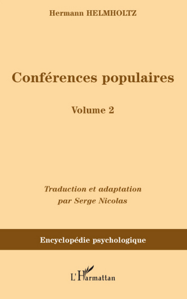 Conférences populaires, Volume 2 (9782296068926-front-cover)