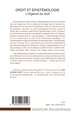 Droit et épistémologie, L'Organon du droit (9782296070196-back-cover)