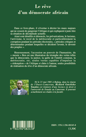 Le rêve d'un démocrate africain, Roman (9782296082458-back-cover)