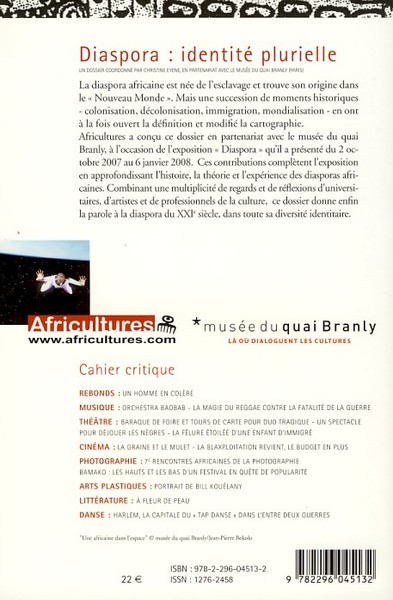 Africultures, Diaspora: identité plurielle (9782296045132-back-cover)