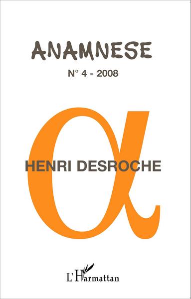 ANAMNESE, Henri Desroche (9782296074088-front-cover)