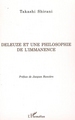 Deleuze et une philosophie de l'immanence (9782296018921-front-cover)