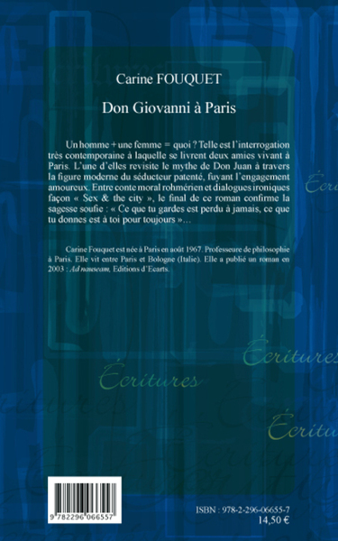 Don Giovanni à Paris, Roman (9782296066557-back-cover)