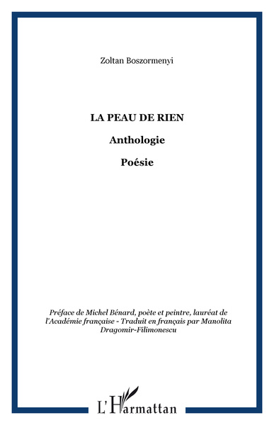 La peau de rien, Anthologie - Poésie (9782296044197-front-cover)