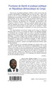 Promesse de liberté et pratique politique en République démocratique du Congo (9782296055179-back-cover)