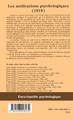 Les médications psychologiques (1919) vol. I, L'action morale, l'utilisation de l'automatisme (9782296028234-back-cover)