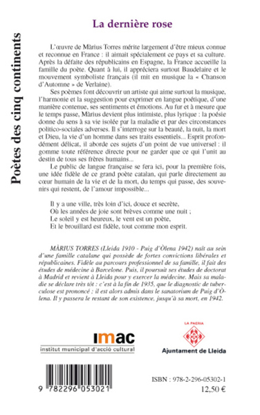 La dernière rose, Edition bilingue catalan/français (9782296053021-back-cover)